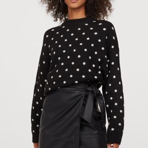H&M Black and White Polka Dot Sweater